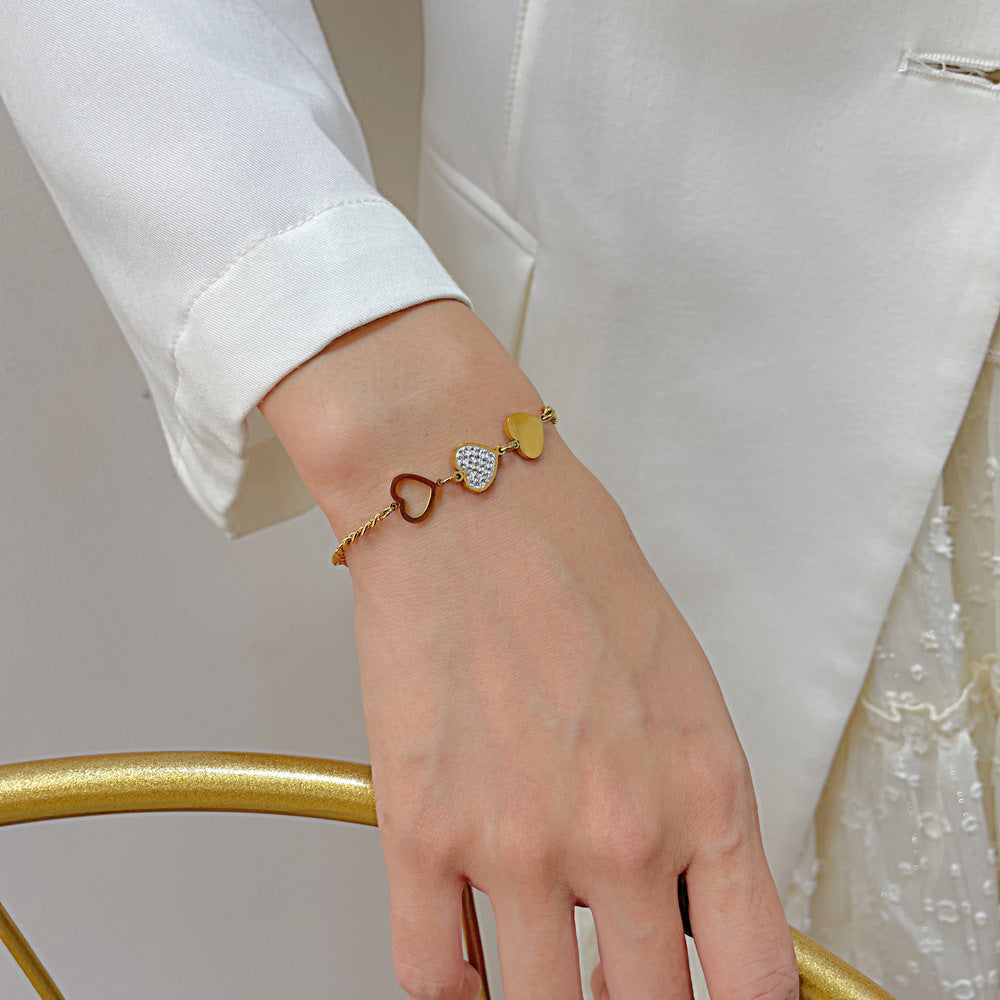 Timeless Sparkle Set - Solitaire Necklace & Heart Charm Bracelet 💎