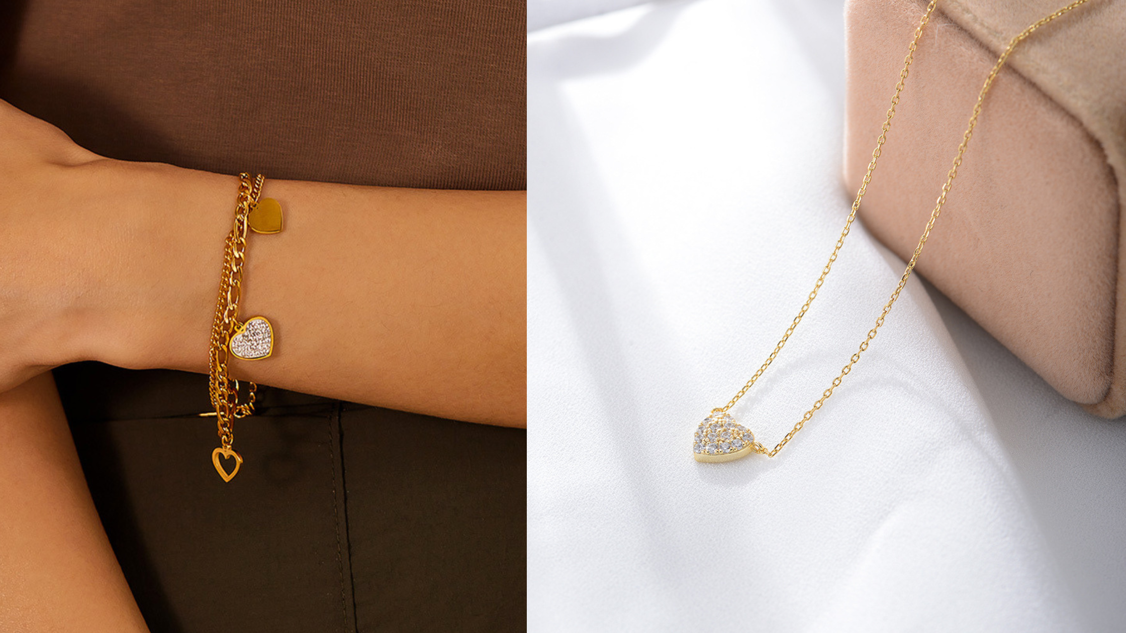 The Luxe Heart Charm Set