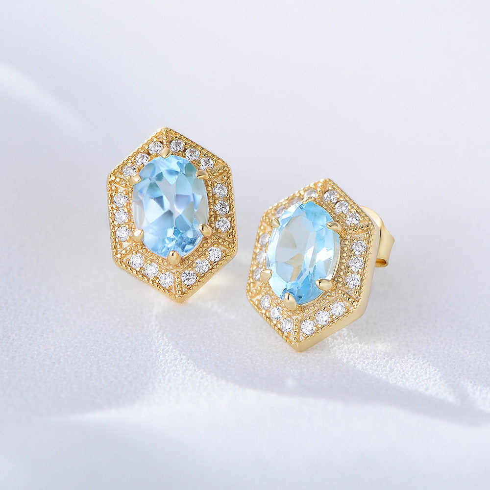 Celestial Aqua Jewelry Set β Ring & Earring Duo