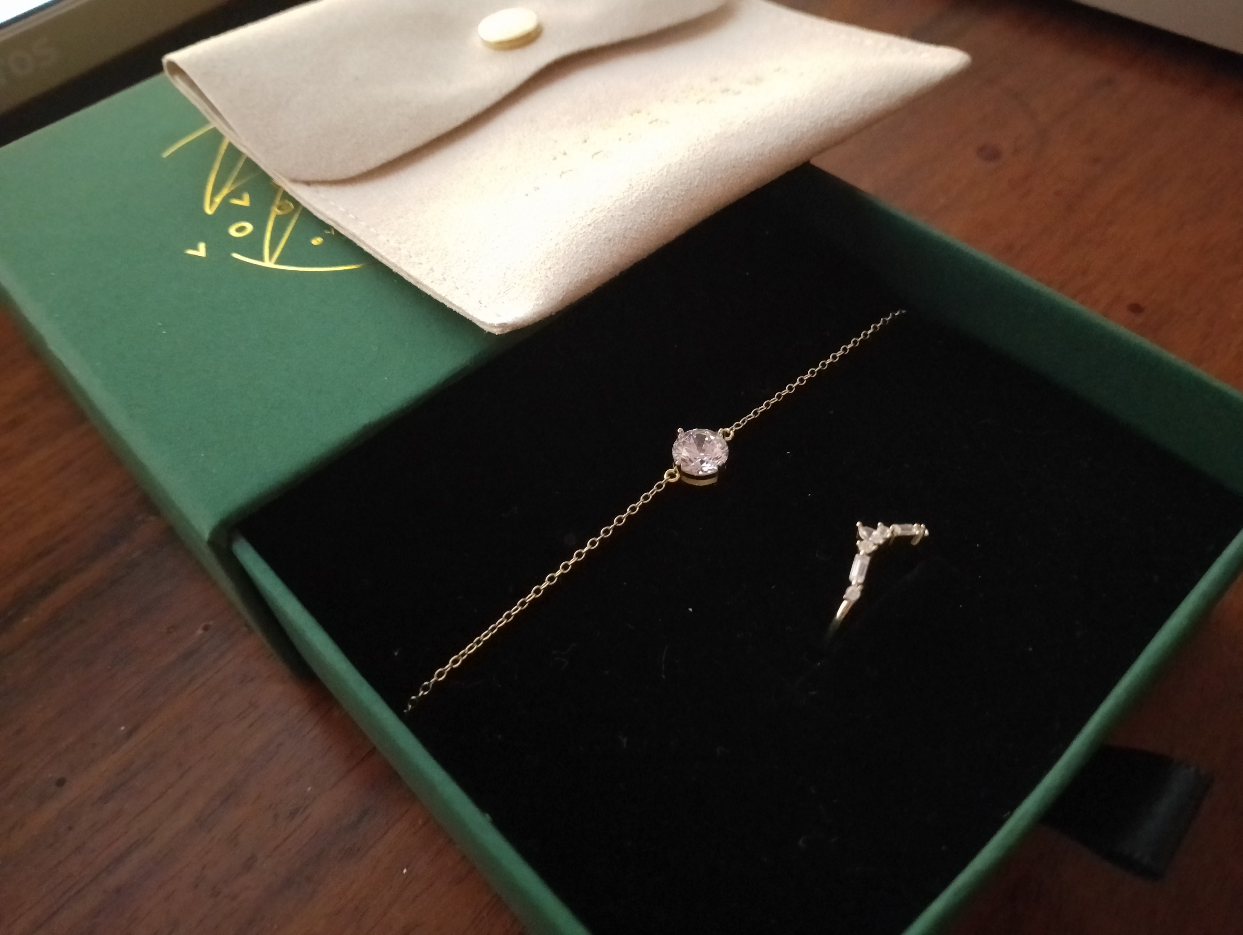 Golden Radiance Ensemble: Radiance Bracelet & Regal Crown Jewel Ring