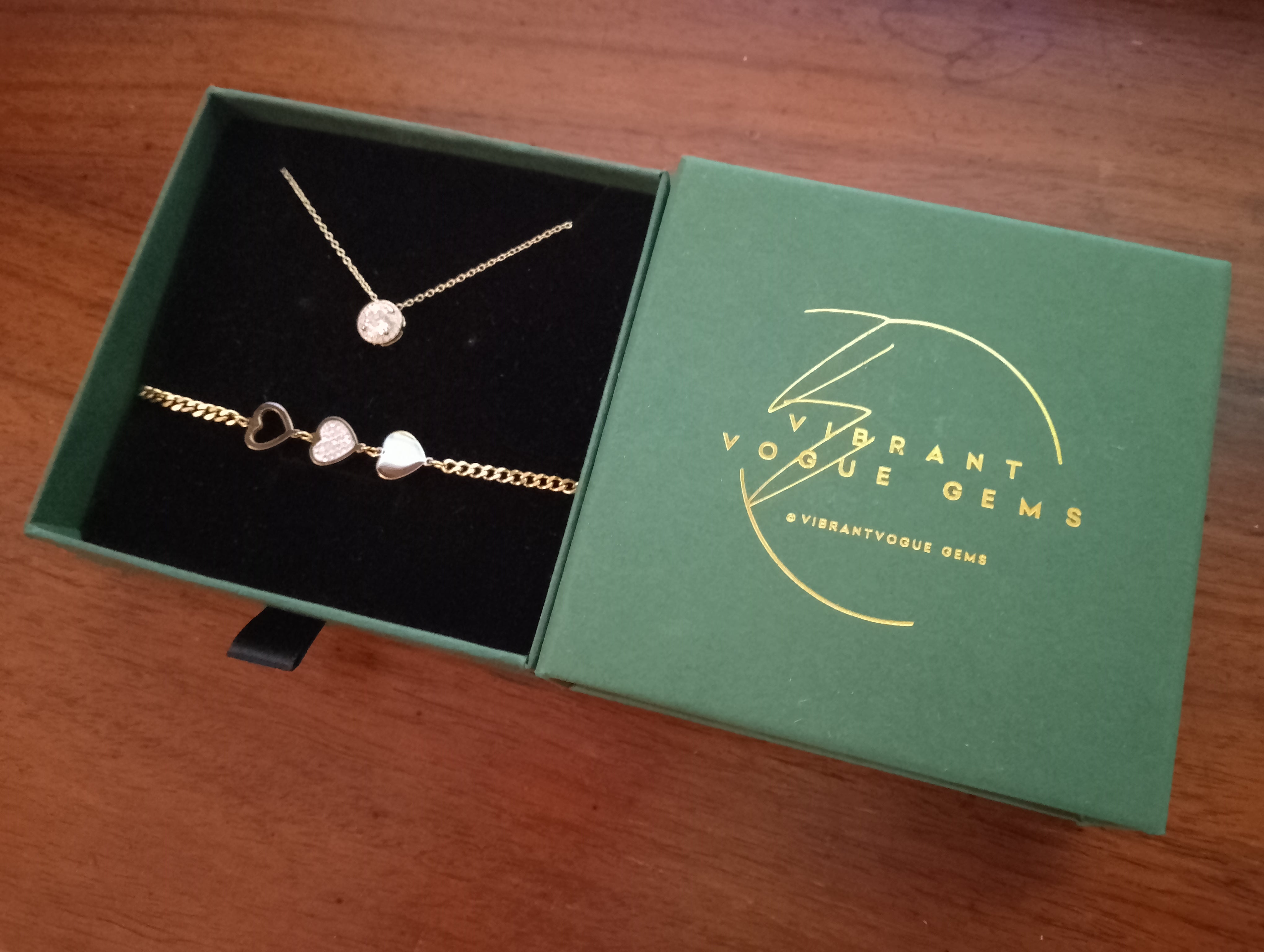 Timeless Sparkle Set - Solitaire Necklace & Heart Charm Bracelet 💎