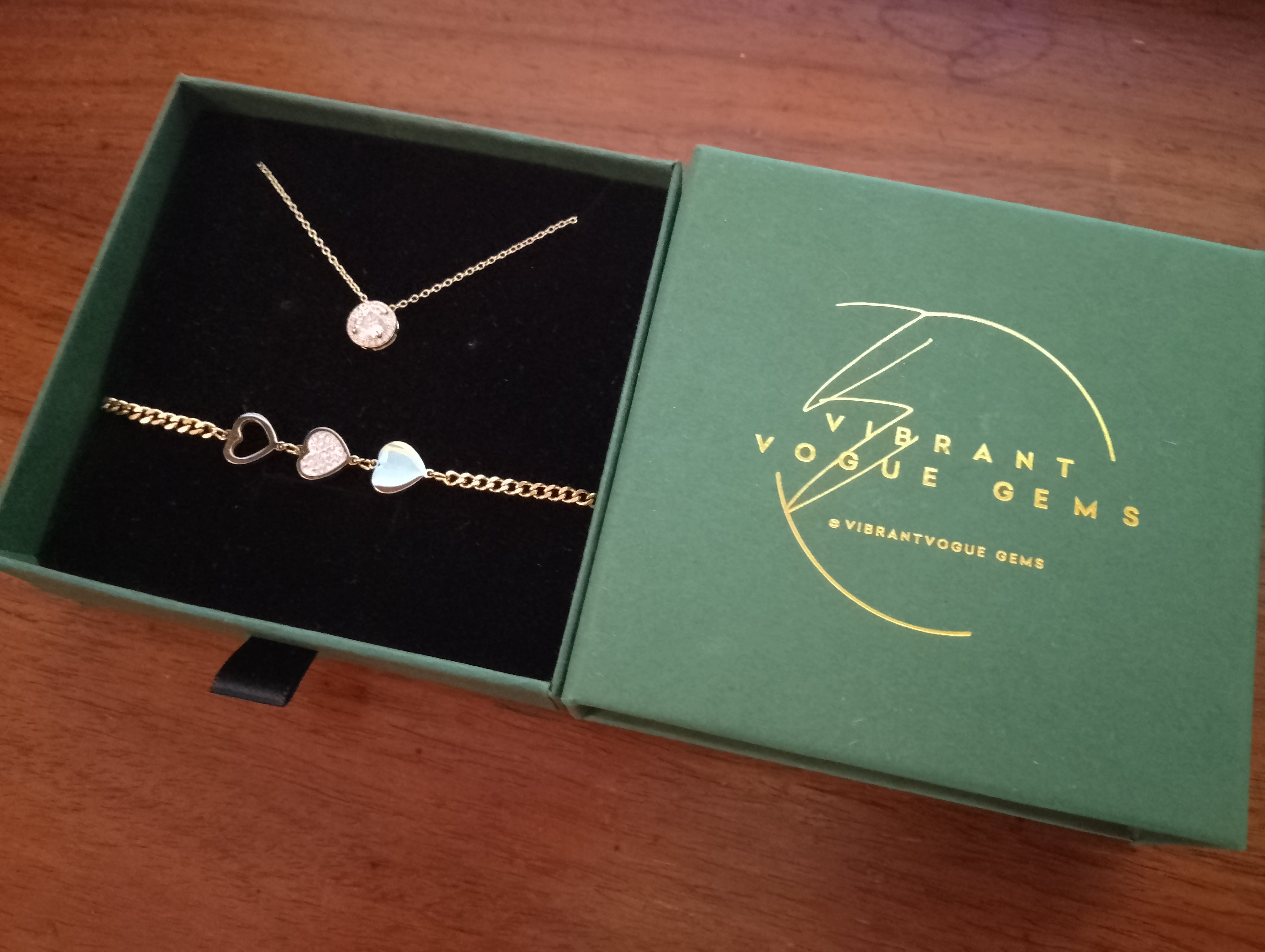 Timeless Sparkle Set - Solitaire Necklace & Heart Charm Bracelet 💎