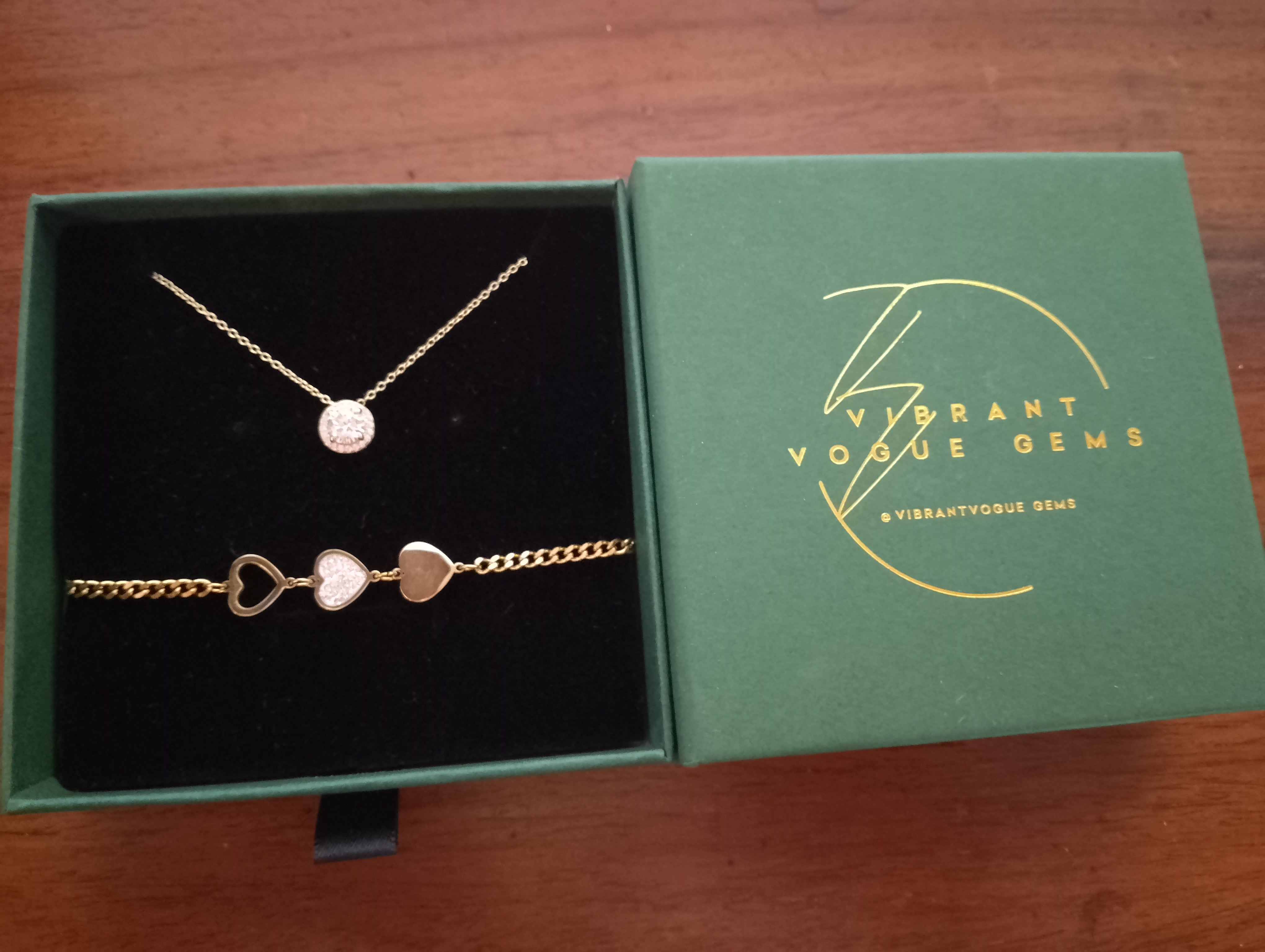 Timeless Sparkle Set - Solitaire Necklace & Heart Charm Bracelet 💎