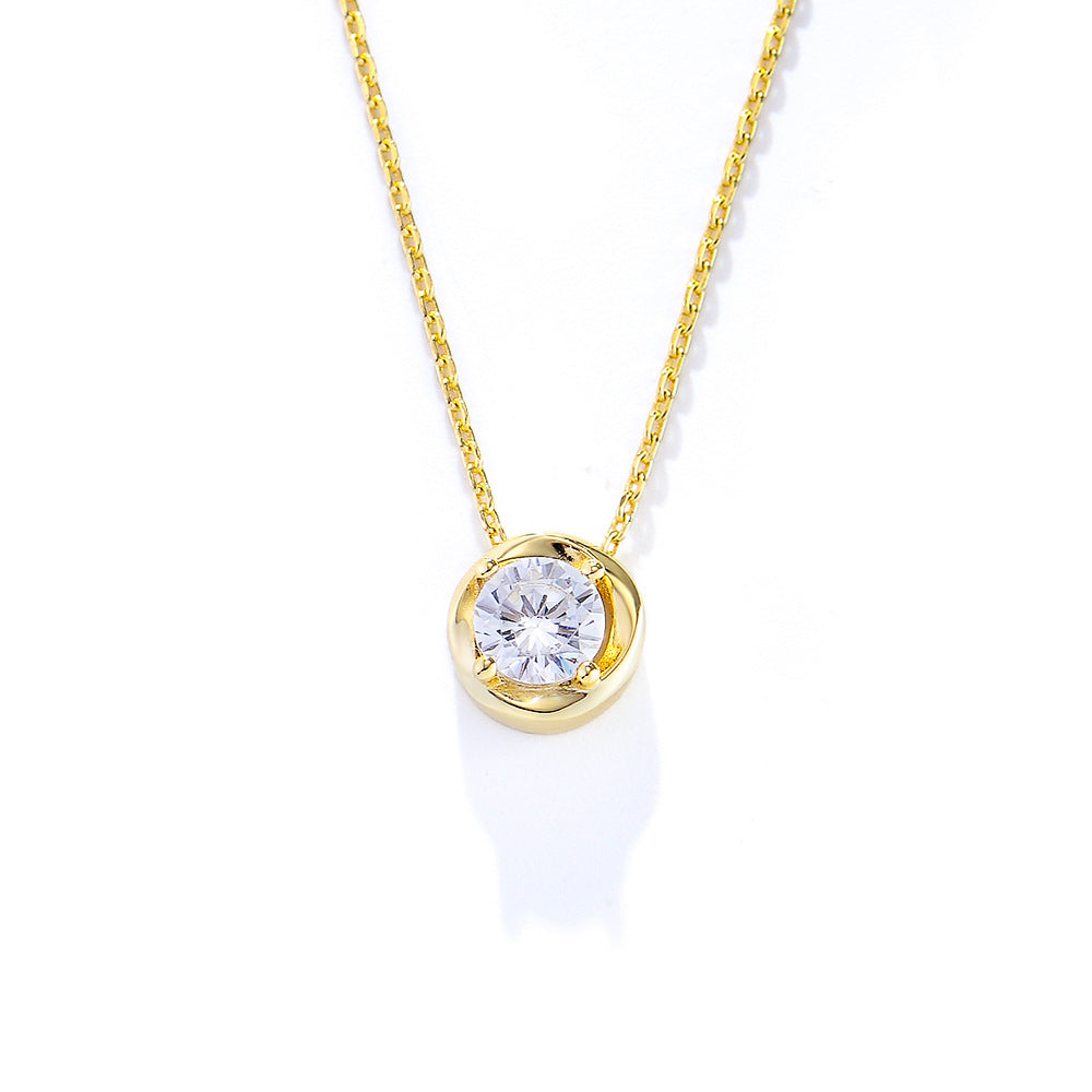 Minimalist Diamond Charm Necklace