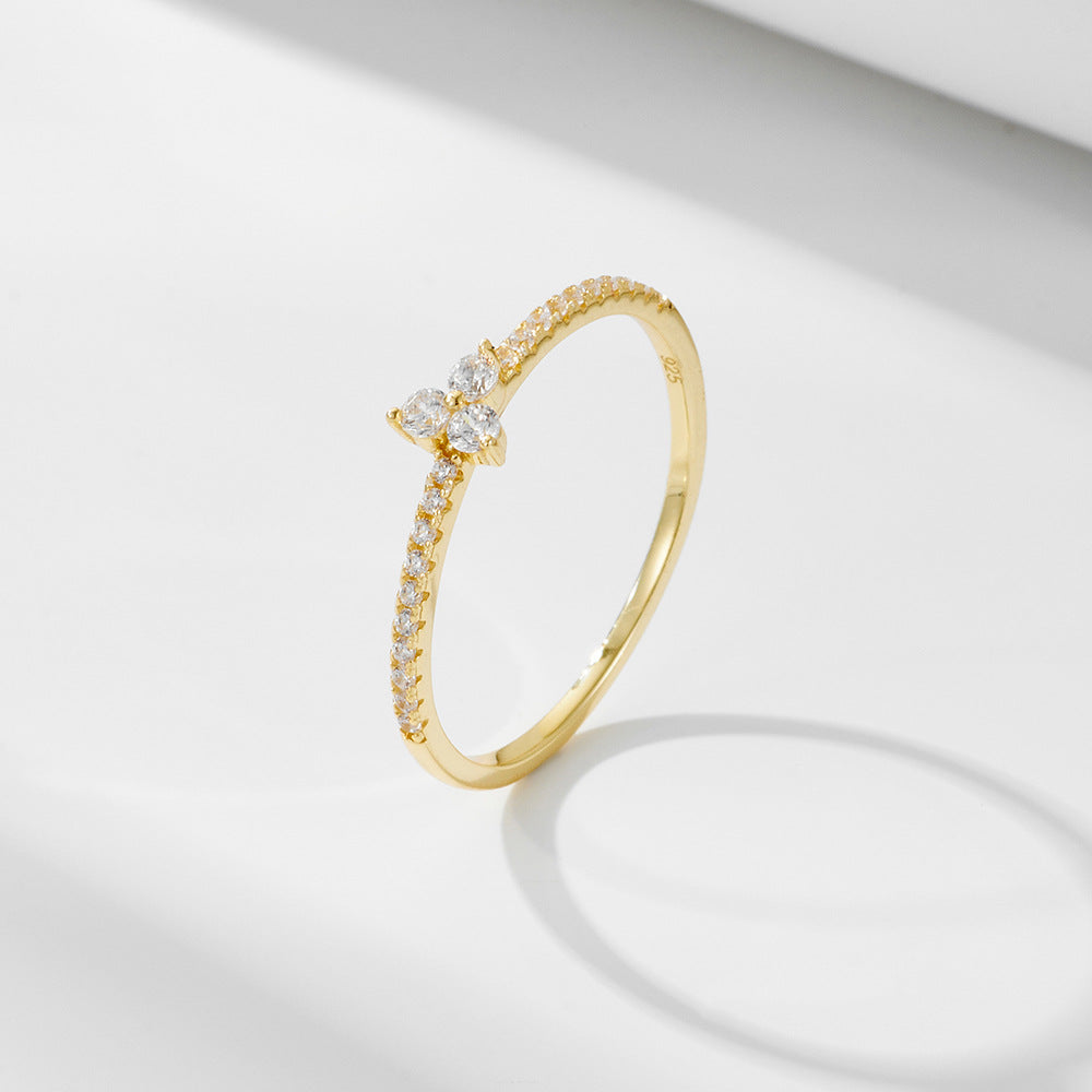 Triple Radiance Gold Ring