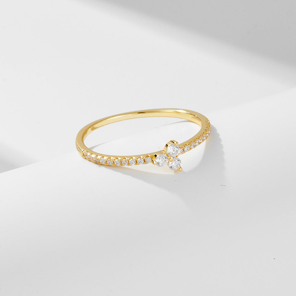 Triple Radiance Gold Ring