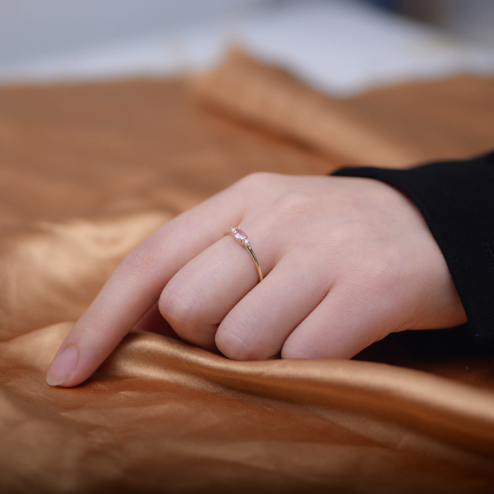 Pink Teardrop Radiance Ring