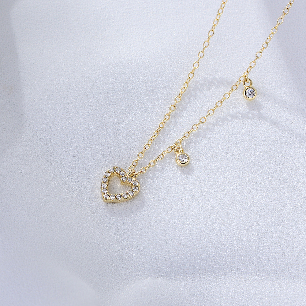 Sparkling Heart Pendant Necklace