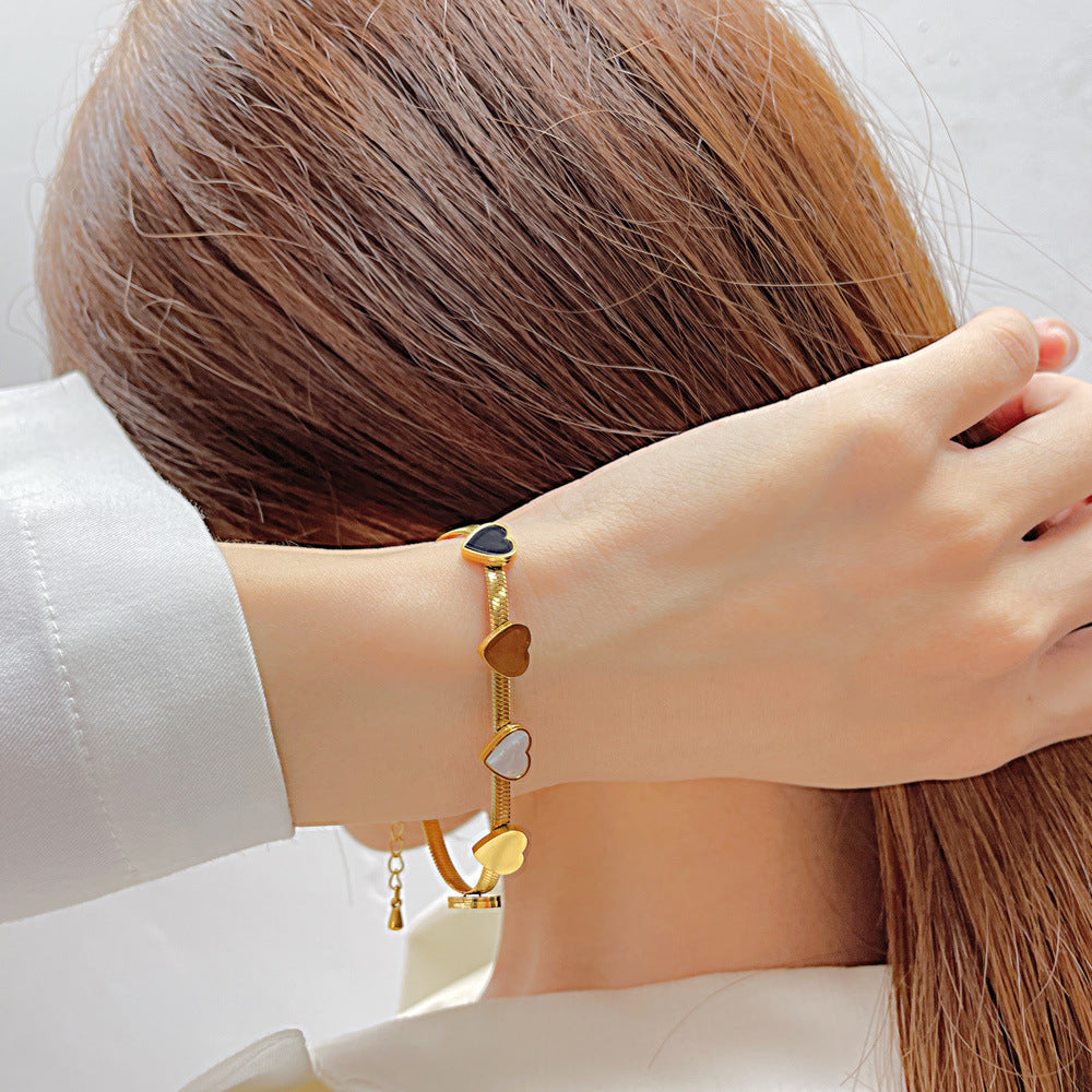 💛 Heartfelt Elegance Bracelet - 18k Gold Plated on Pure Sterling Silver 💛