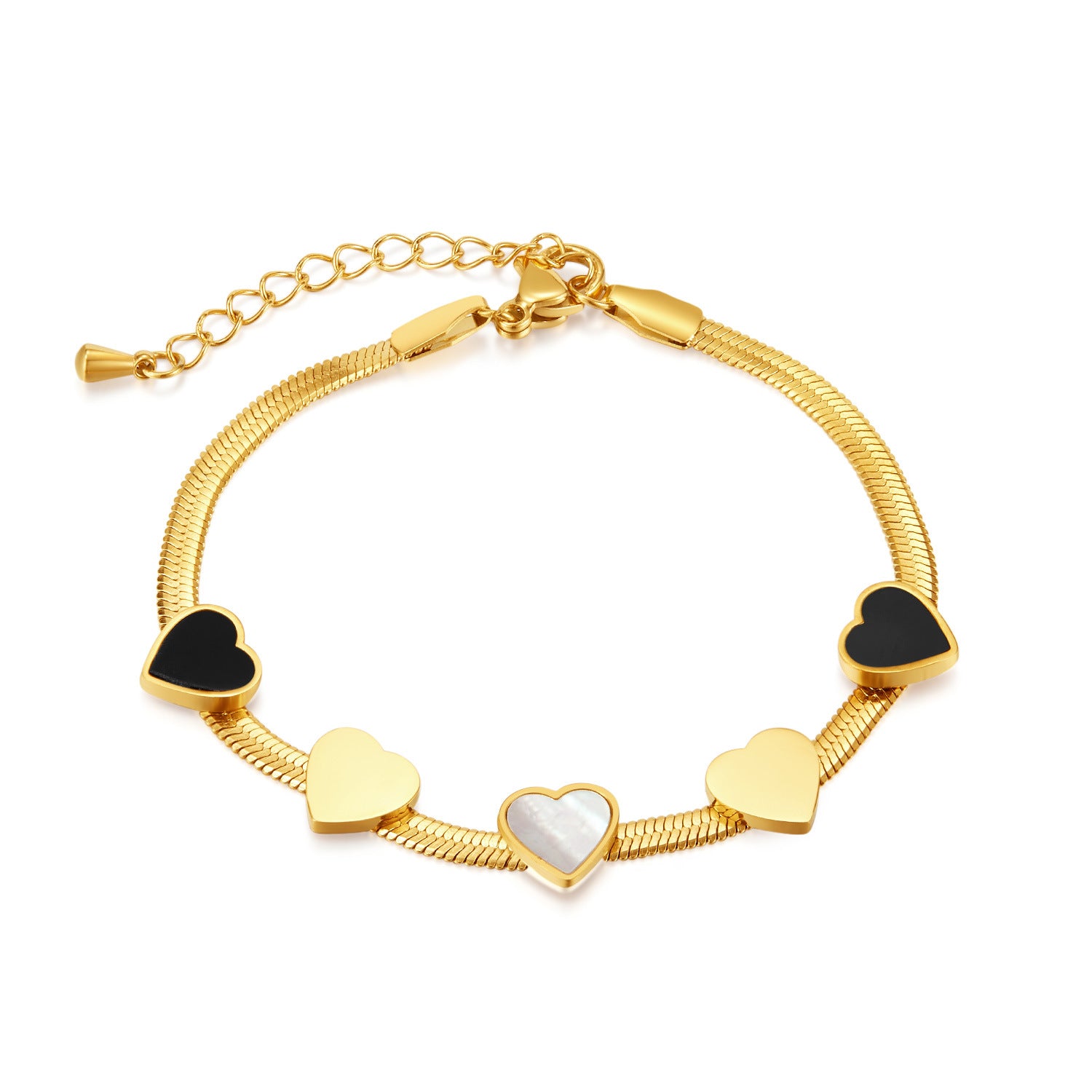 💛 Heartfelt Elegance Bracelet - 18k Gold Plated on Pure Sterling Silver 💛