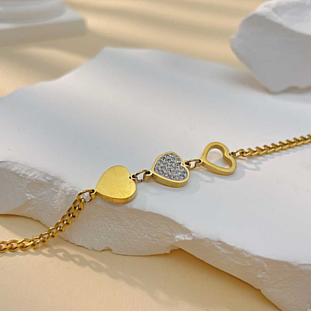 The Stellar Heart Trio Bracelet