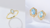 Celestial Aqua Jewelry Set – Ring & Earring Duo