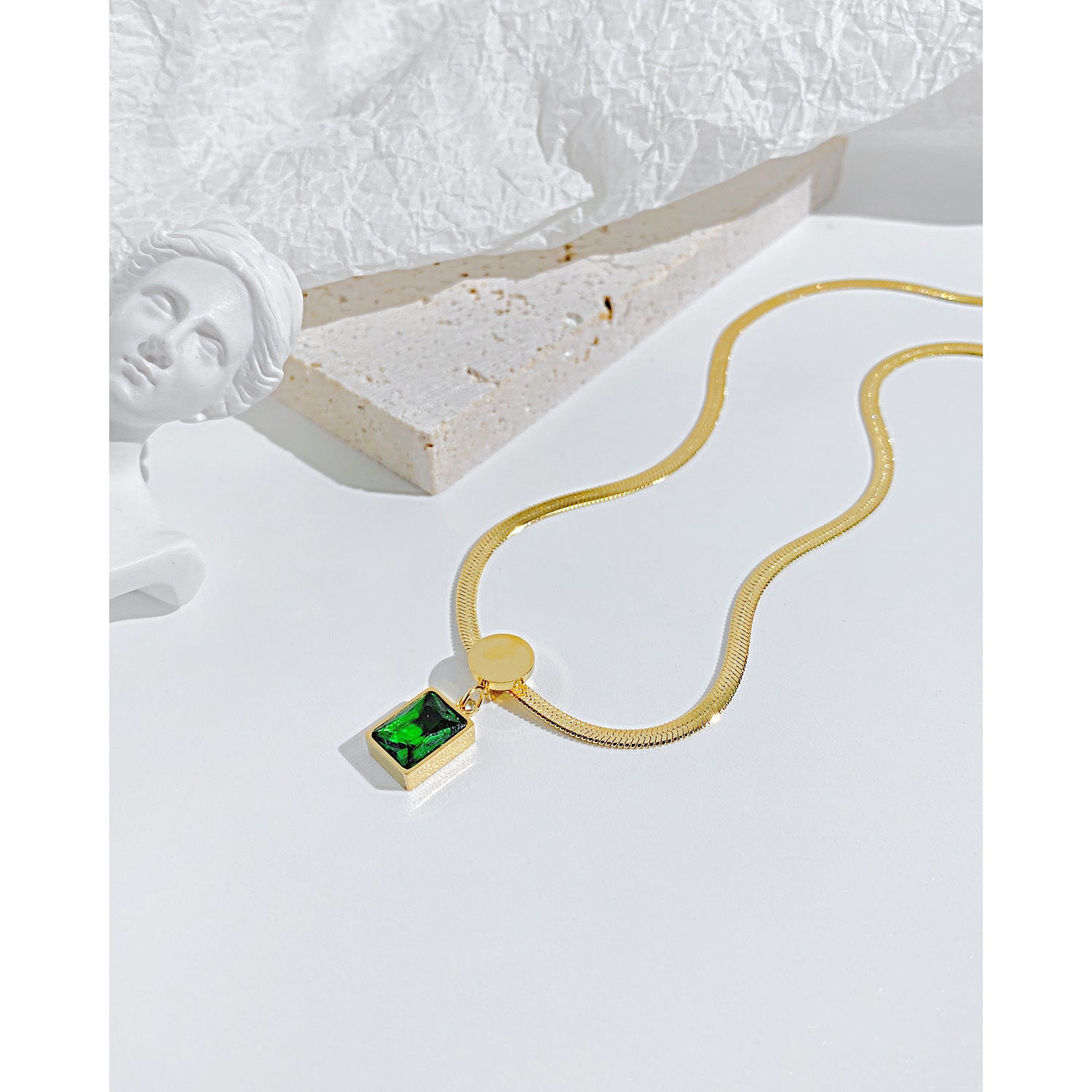 Enchanted Emerald Pendant Necklace