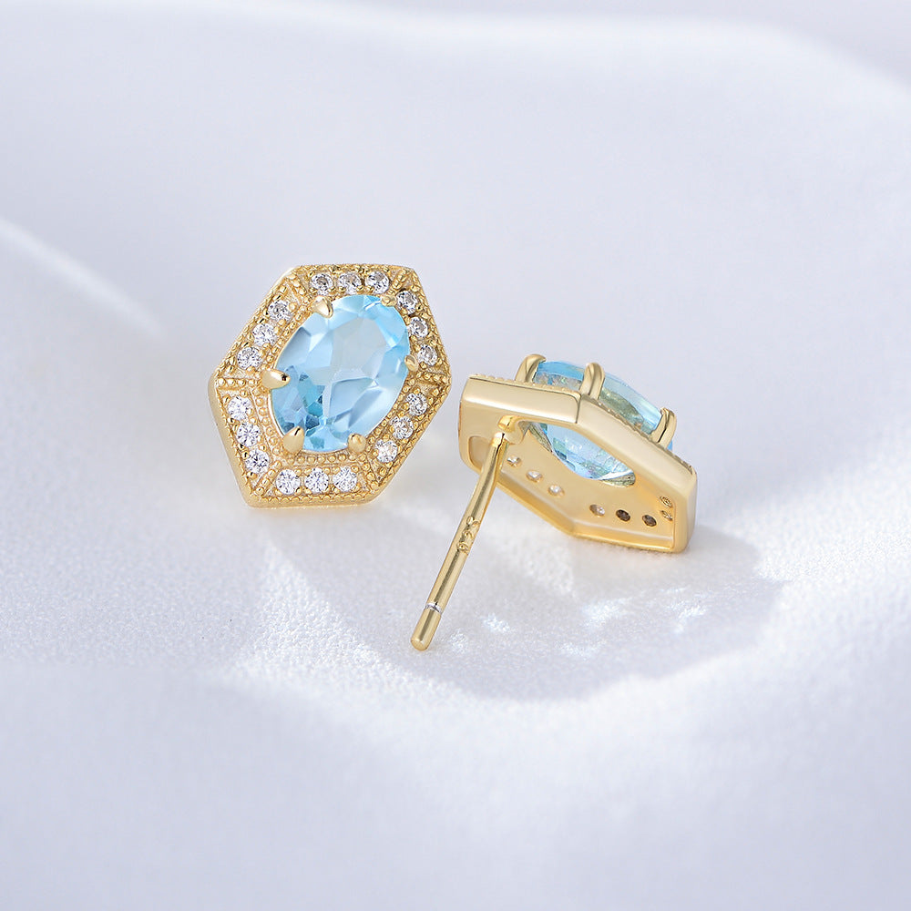 Celestial Aqua Jewelry Set – Ring & Earring Duo