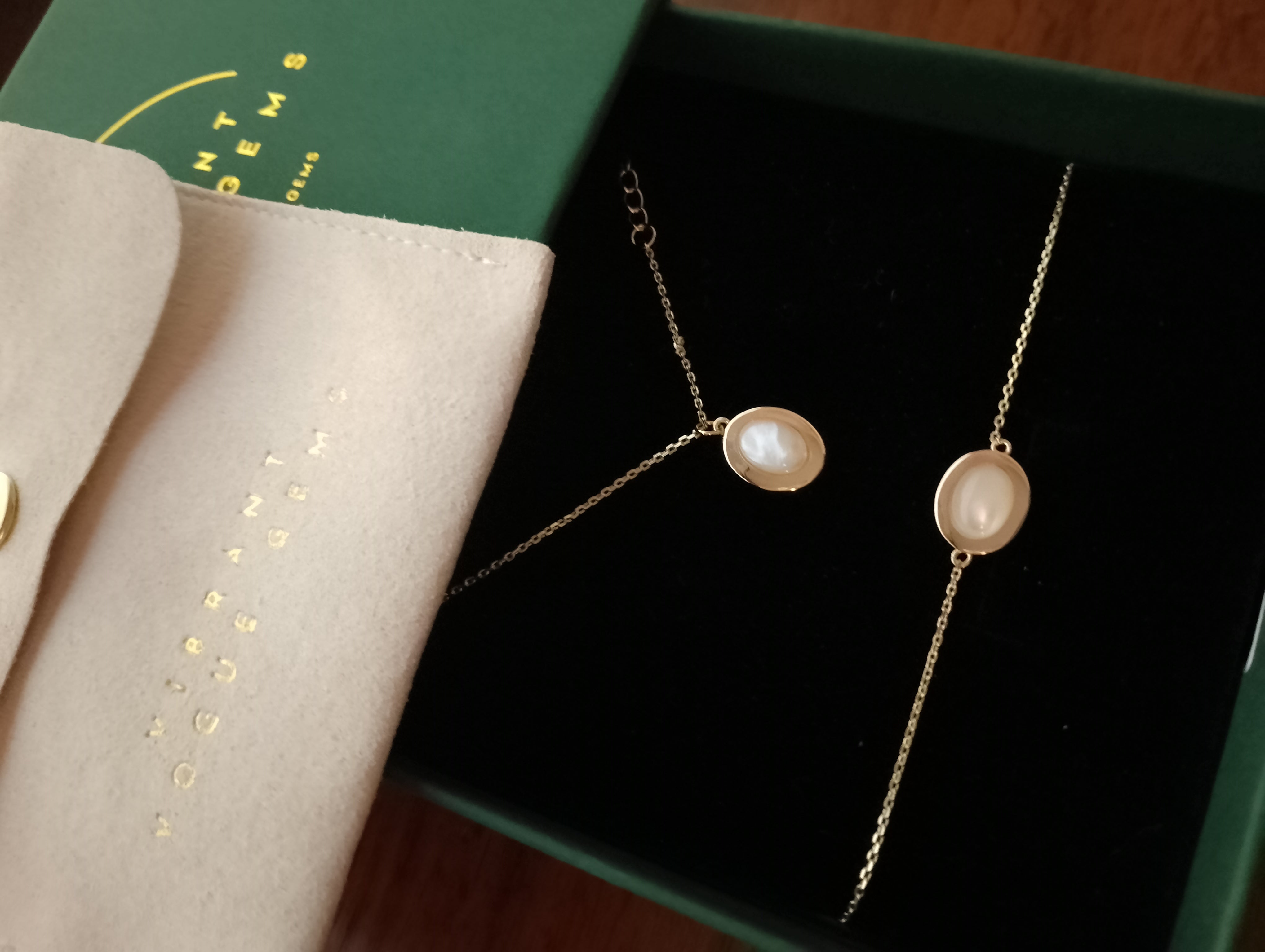 Pearl Elegance Duo: Oval Elegance Necklace & Serene Elegance Bracelet