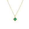 Cubic Emerald Charm Necklace