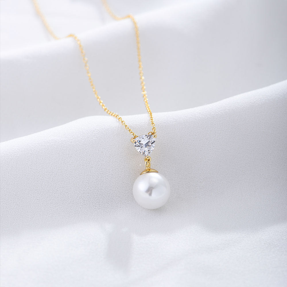 Ethereal Vine Collection: Pearl Vino Necklace, Timeless Teardrop Earrings & Duet Elegance Open Ring