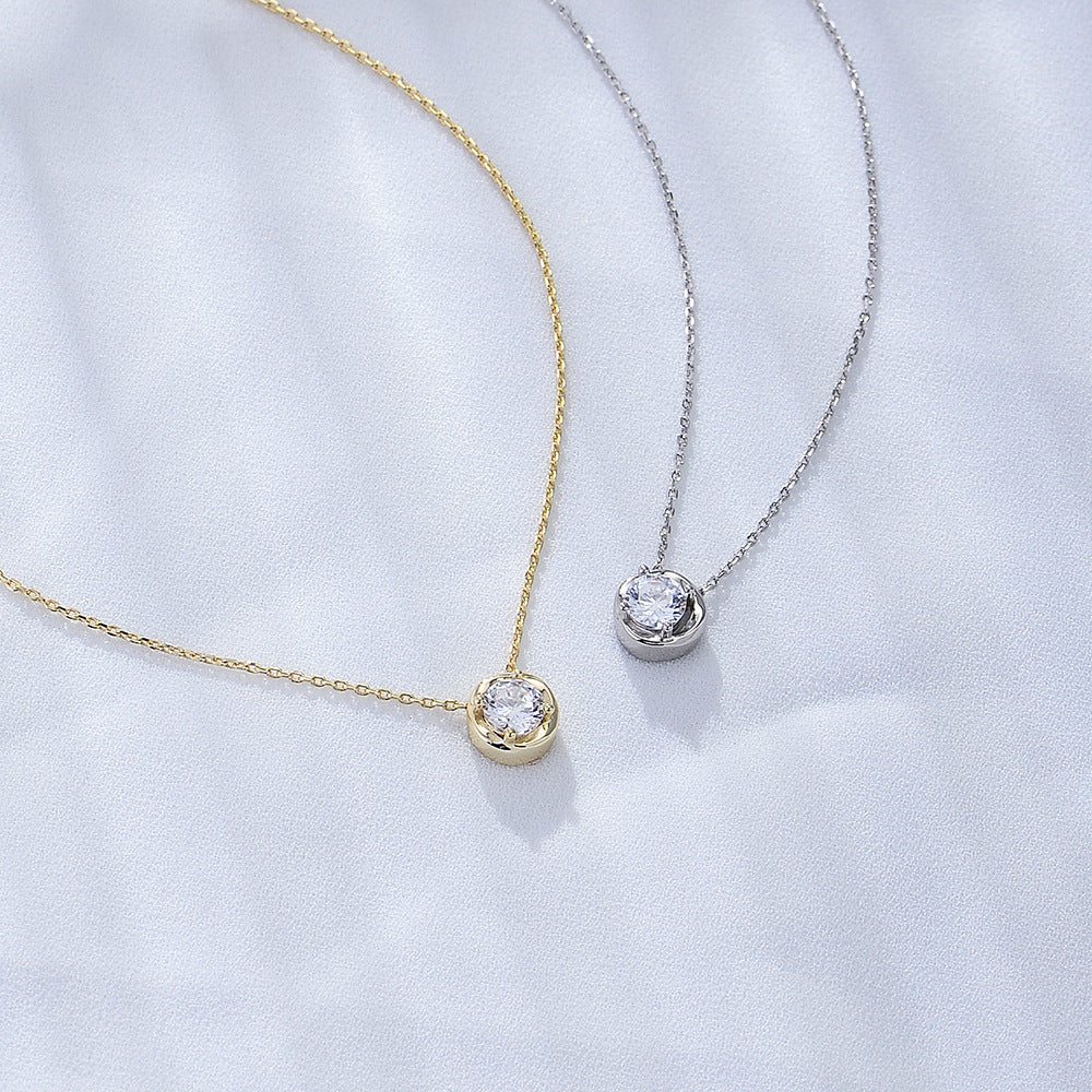 Minimalist Diamond Charm Necklace