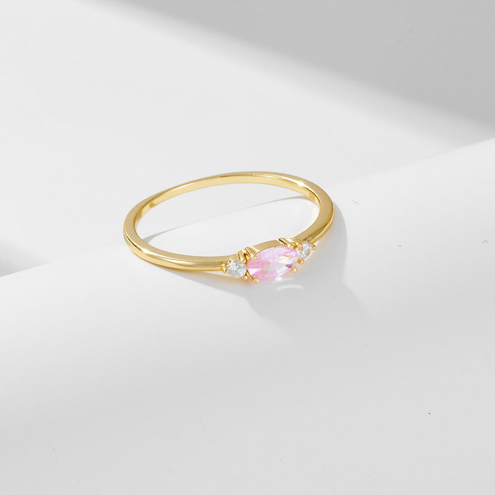 Pink Teardrop Radiance Ring