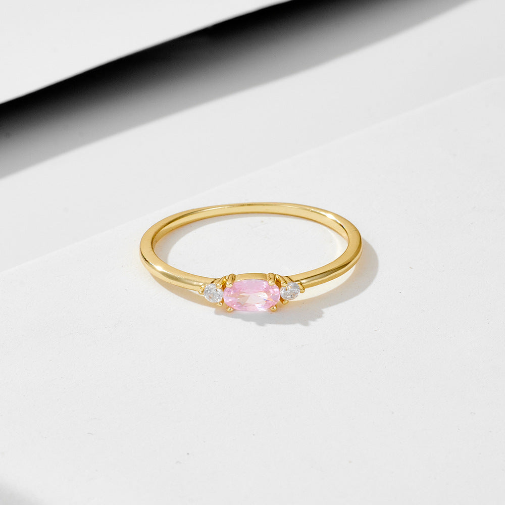 Pink Teardrop Radiance Ring