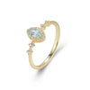 Sapphire Teardrop Radiance Ring