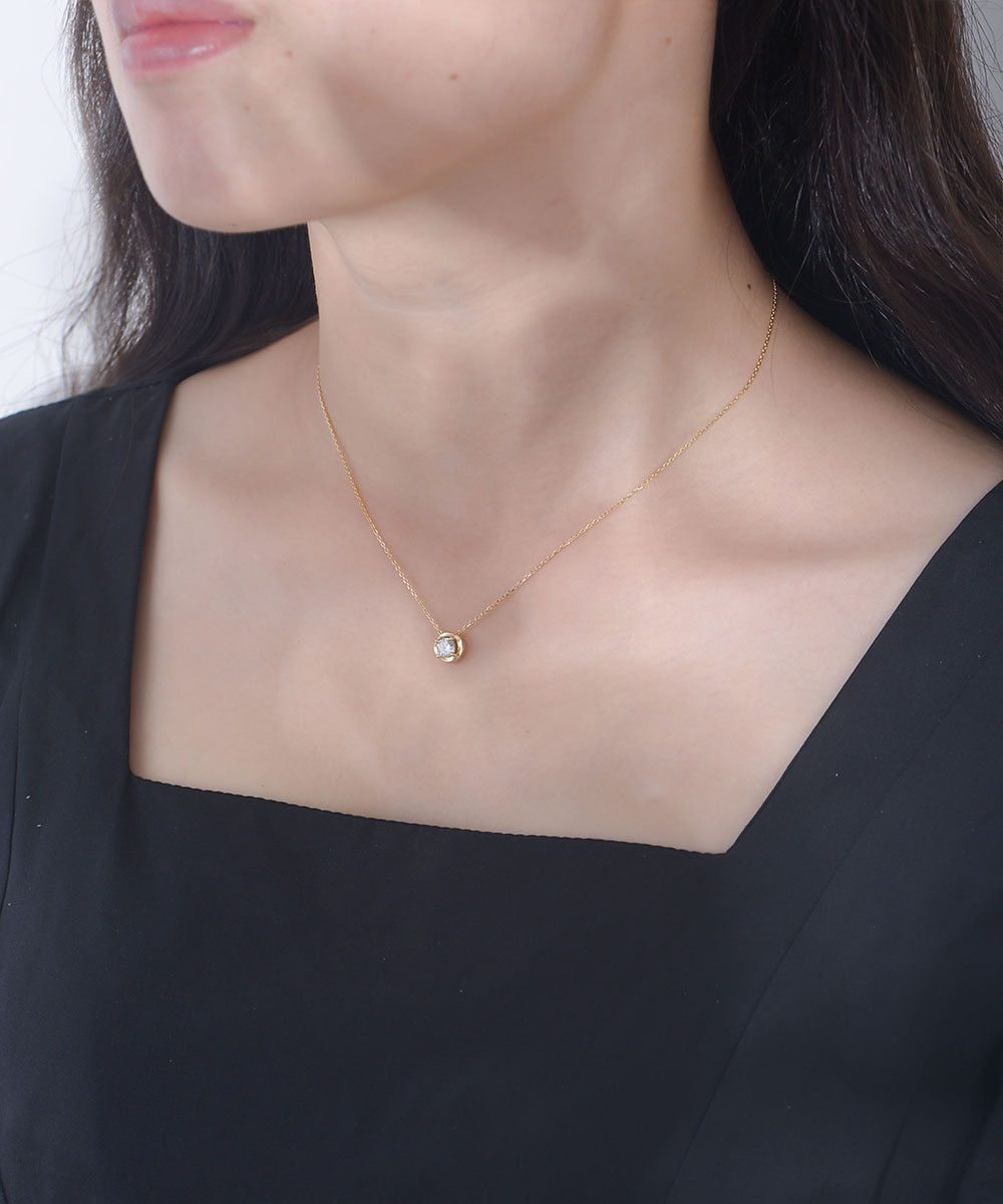 Minimalist Diamond Charm Necklace
